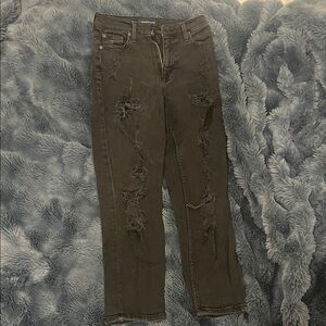 Aeropostale Distressed Skinny Jeans - Dark Brown